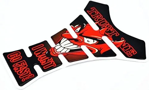 Vista 2 de Motocicleta tanque gas protector pad etiqueta de goma de fibra etiqueta diablo apto para KAWASAKI NINJA 650R (ER-6f ER-6n) 2006 2007 2008
