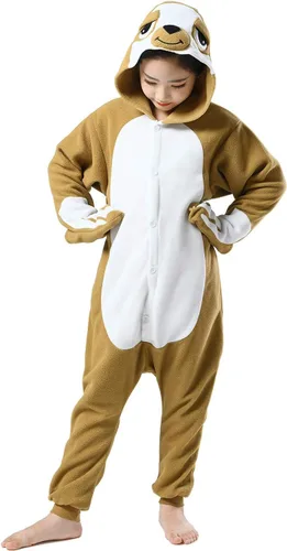 Vista 12 de CANASOUR – Pijama de poliéster para disfraz de Halloween para niños Ardilla Voladora Gris