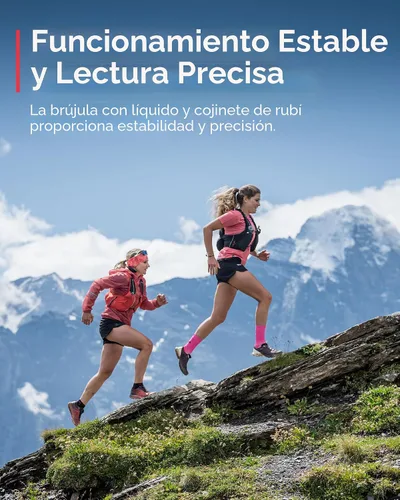 Vista 5 de SUUNTO Brújula Multifuncional, Para el Hemisferio Norte, Brújula de Navegación Compacta y Resistente al Agua para Senderismo y Aventura