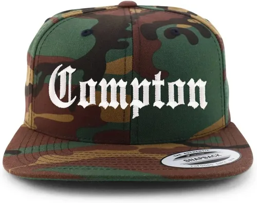 Vista 17 de Trendy Apparel Shop Compton City Old English - Gorra de béisbol bordada con visera plana