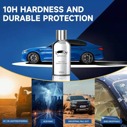 Vista 3 de Revestimiento nanocerámico para coches, 10H de alto brillo, 50ML, antiarañazos, revestimiento cerámico SiO2, alta hidrofobicidad, pintura de espejo
