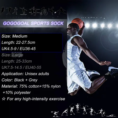 Vista 5 de Calcetines atléticos antideslizantes para hombres y mujeres, calcetines de fútbol antideslizantes para fútbol, baloncesto, yoga, gimnasio