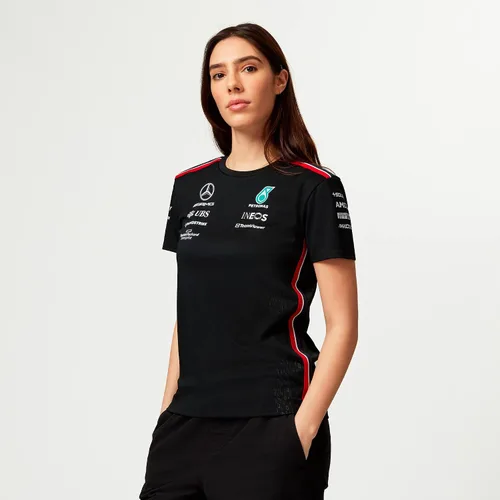 Vista 5 de Mercedes AMG Petronas Formula One Team - Camiseta para mujer 2023 Team - Negro - Talla: XL