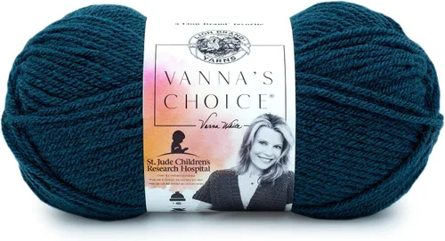 Vista 17 de Lion Brand Yarn (1 madeja) Hilo Vanna's Choice, mármol gris