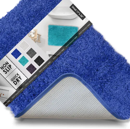 Vista 10 de Clara Clark Alfombras de baño, alfombras de baño ultra suaves y peludas - tapetes de baño para baño, lavable a máquina, base antideslizante de goma
