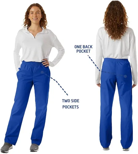 Vista 3 de SPECTRUM UNIFORMS Pantalón médico unisex, pantalones de uniforme médico clásicos ultra suaves, pantalones de cintura elástica, pantalones médicos