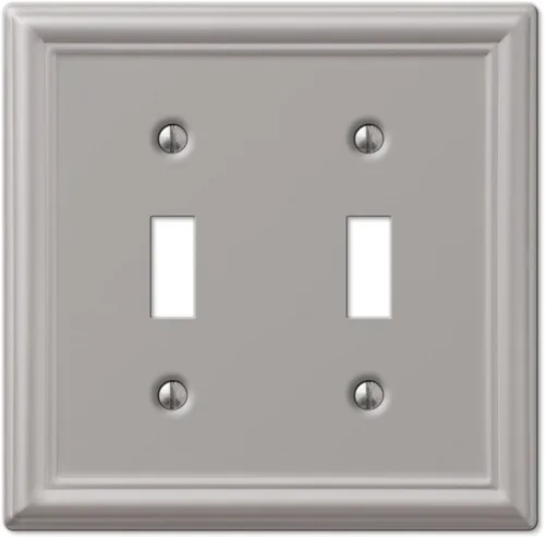 Vista 14 de Amerelle 149DDB - Placa de pared Chelsea, 1 Duplex, acero, bronce envejecido, 1 paquete