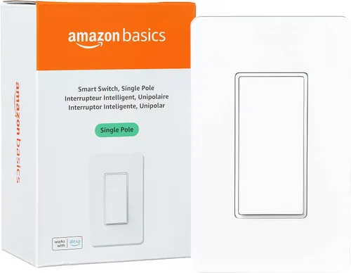 Vista 8 de Amazon Basics - Interruptor inteligente de 3 vías, funciona solo con Alexa, Wi-Fi de 2.4 GHz, no requiere concentrador, color blanco