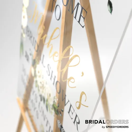 Vista 7 de Letrero de bienvenida para despedida de soltera con texto en inglés "Boho Bridal Show" - Letrero de bienvenida personalizado para despedida
