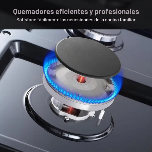 Vista 7 de AAOBOSI Placa de cocina de gas de 36 pulgadas con 6 quemadores, estufa de acero inoxidable integrada de 78,000 BTU, estufa comercial independiente