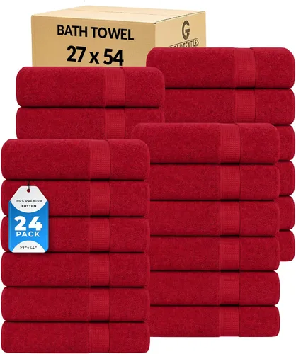 Vista 12 de GOLD TEXTILES Juego de 24 toallas de baño negras de alta absorción, multiusos, secado rápido, para piscina, gimnasio, hotel, spa
