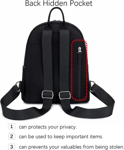 Vista 3 de Ecodudo Mini mochila monedero para mujeres, adolescentes y niñas, bolsa de moda pequeña, mini