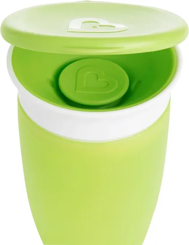 Vista 7 de Munchkin® Miracle® 360 Toddler Sippy Cup, a prueba de derrames, 10 onzas, paquete de 2, verde/azul & ® Miracle® 360 tapas para vasos, 4