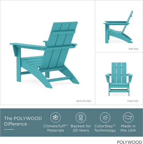 Vista 4 de POLYWOOD AD420AR Silla moderna tipo Adirondack, Aruba