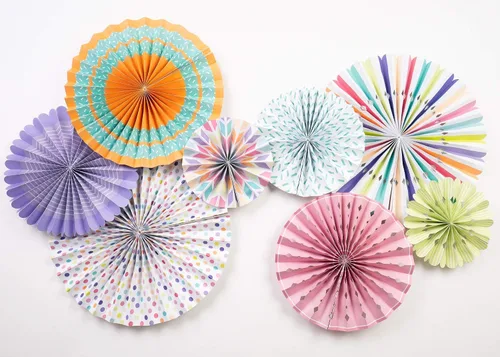 Vista 6 de PapaKit Bundle - Pancarta de feliz cumpleaños, decoración de pastel con números de edad personalizables, abanicos de papel de decoración de pared