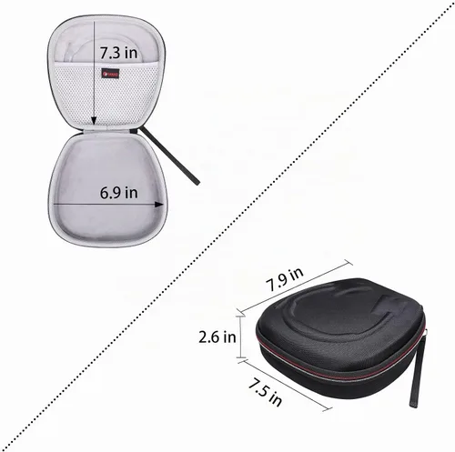 Vista 4 de XANAD Funda rígida para Logitech H390, H430, H570e, Zone 300, Zone 301 o JLab Go Work, JIAMQISHI, EAGLEND, FEABASK Auriculares estéreo con Negro