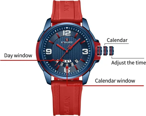 Vista 5 de NAVIFORCE Reloj impermeable para hombres, mujeres, niños y niñas, analógico, militar, deportivo, unisex, correa de silicona