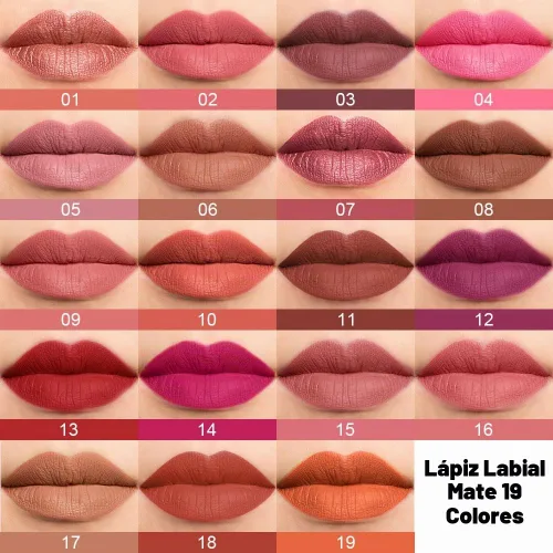 Vista 5 de BINGBRUSH Lápiz labial mate de larga duración, tinte de delineador de 01