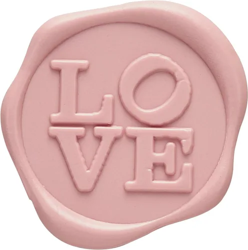 Vista 2 de Love - Calcomanías adhesivas para sellar cera, 25 unidades, prefabricadas con cera de sellado real (rosa rubor)