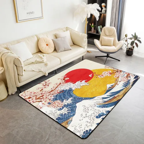 Vista 6 de Erosebridal Alfombra de área de dibujos animados de rana y libélula, para niños, niñas, adolescentes, alfombra con temática de animales de reptiles