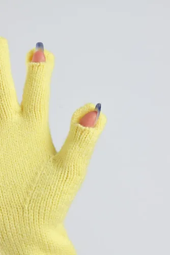 Vista 5 de Sahabowi Guantes de cuero para clima frío Manopla de lana cálida de invierno para mujeres