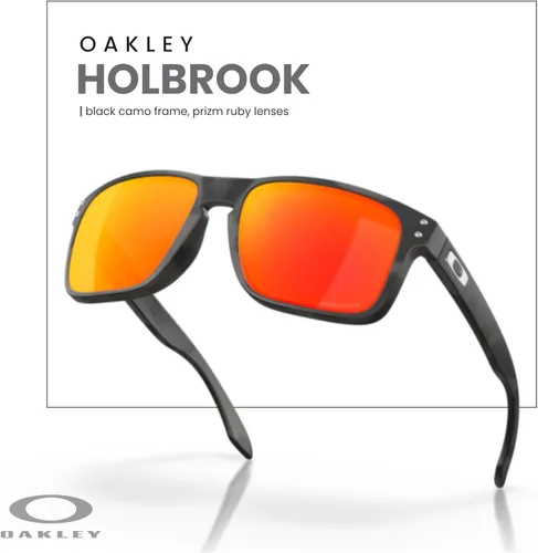 Vista 5 de OAKLEY Holbrook OO9102 Square Sunglasses for Men+ Bundle Accessory Leash Kit, Microfiber Pouch