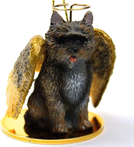 Vista 184 de Conversation Concepts Adorno navideño: Chihuahua, pelo largo 19-Dorado