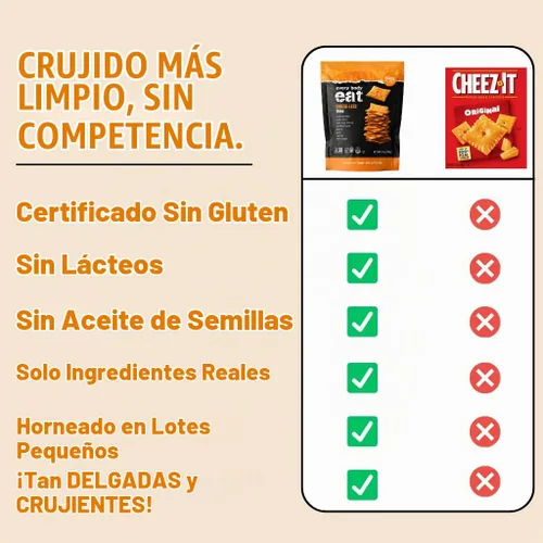Vista 8 de Every Body Eat Snack Thins, sabor sin queso, vegano, sin gluten y sin lácteos (paquete de 2)