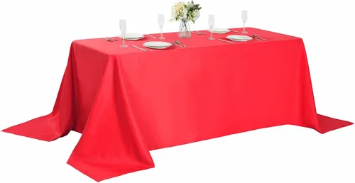 Vista 74 de Mantel rectangular de tela de poliéster lavable de 60 x 120 pulgadas, para decoración de bodas, fiestas, comedores, banquetes