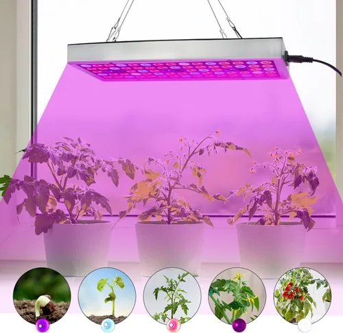 Vista 5 de Luces LED de crecimiento, lámpara de cultivo de espectro completo con luces LED IR y UV para plantas de interior, micro verdes, clones, suculentas