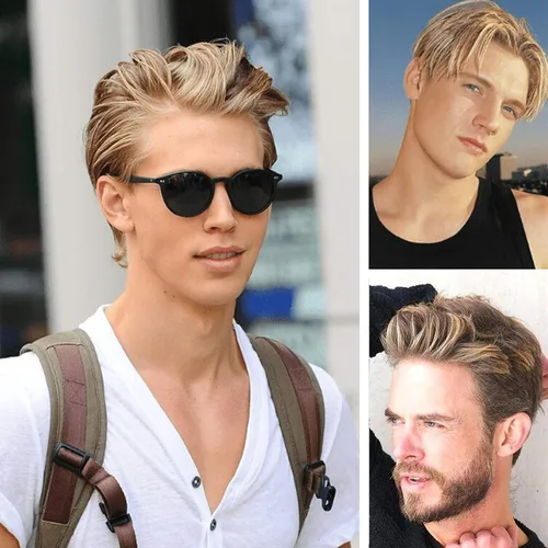Vista 9 de Toupee de piel fina suave de 0.002 in PU 10x8 pulgadas reemplazo de pelo para hombre postizo 100% europeo piezas de cabello humano para hombre #1
