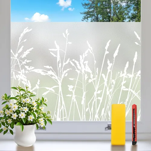 Vista 11 de Niviy Película de Privacidad para Ventanas con Patrón de Diamante 3D, Vinilo No Adhesivo con Adherencia Estática, Película Decorativa para Ventanas