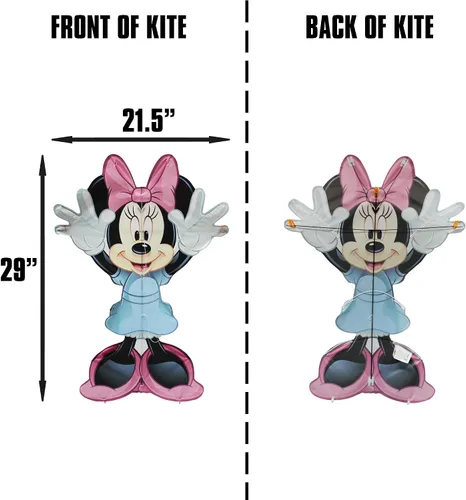 Vista 2 de WindNSun Sky Pals Disney - Cometa de nailon, Minnie Mouse, 29 pulgadas de alto