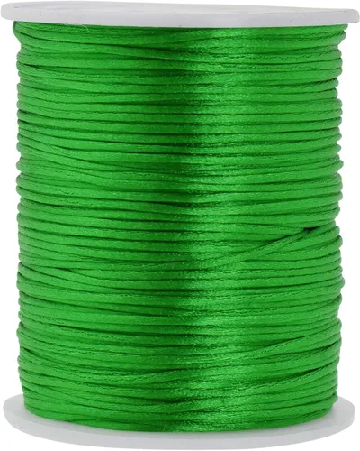 Vista 22 de Mandala Crafts Cordón de satén de cola de rattail de 0.02 in para nudos chinos de macramé