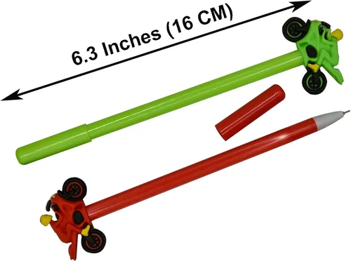 Vista 2 de Maydahui 12 bolígrafos geniales para automóvil, divertidos bolígrafos de gel de carreras de motocicleta en tinta negra para niños, escuela, oficina