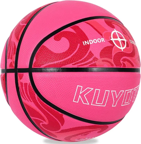 Vista 2 de KUYOTQ Baloncesto para Niños Pequeños Jóvenes Adultos Talla (3~7) Baloncesto de Goma Engrosada o Cuero Pequeño Mini Baloncesto Tacto Suave