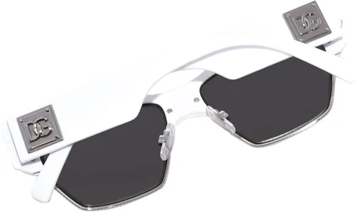 Vista 6 de Dolce & Gabbana Gafas de sol DG 4415 33126G Blanco Gris Claro Espejo Plata, Varios