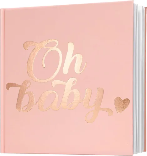 Vista 10 de Calculs Polaroid - Libro de invitados para baby shower, libro de imágenes para fiesta nupcial con diseño de Baby in Bloom, páginas en blanco