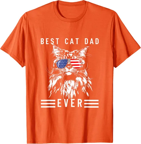 Vista 43 de Funny Maine Coon Cat Best Cat Dad Ever Funny Cat Maine Coon Camiseta, Negro, S