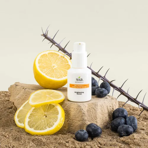 Vista 8 de Sia Botanics Suero facial iluminador (botella de porcelana de 1.0 fl oz/1 oz), tratamiento facial con vitamina C, bio fermento de cáscara de limón