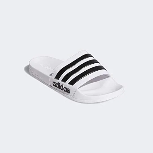 Vista 4 de Adidas Adilette - Sandalias de ducha para hombre, BlancoNegroBlanco