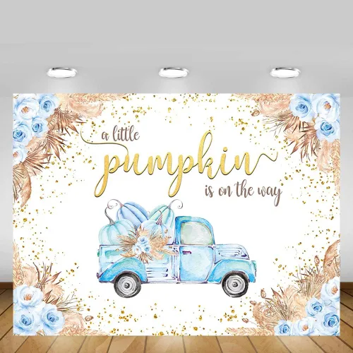 Vista 5 de MEHOFOND Telón de fondo bohemio de otoño de 7 x 5 pies para baby shower de bebé, decoración de fiesta de baby shower, decoración de fiesta de baby
