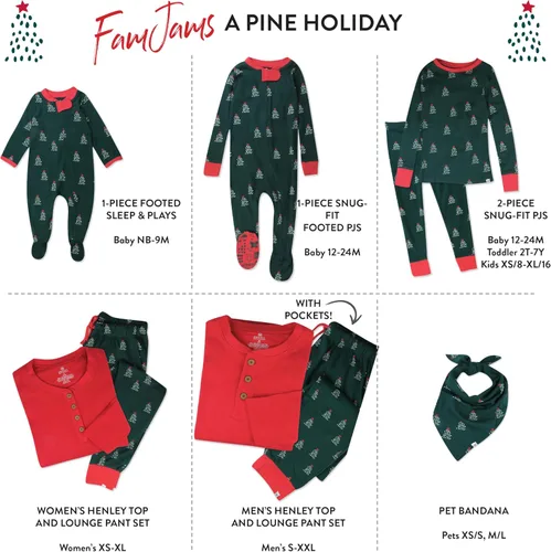 Vista 2 de HonestBaby - Pijama familiar navideña de algodón orgánico