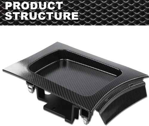Vista 8 de CNNELL Bisel de la bandeja de la consola de cambios, color negro, compatible con Dodge Charger 2011-2017