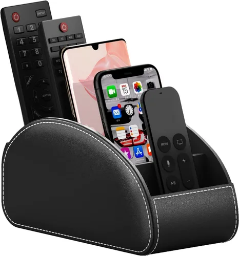 Vista 9 de Thipoten Soporte para Control Remoto, Organizador/Almacenamiento/Bandeja de Cuero Sintético para Controles Remotos, Anteojos de Lectura, Suministros