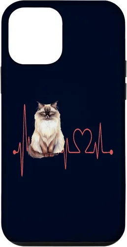 Vista 16 de Himalayan Cat Heartbeat EKG Funny I Love My Cat Case for iPhone 17