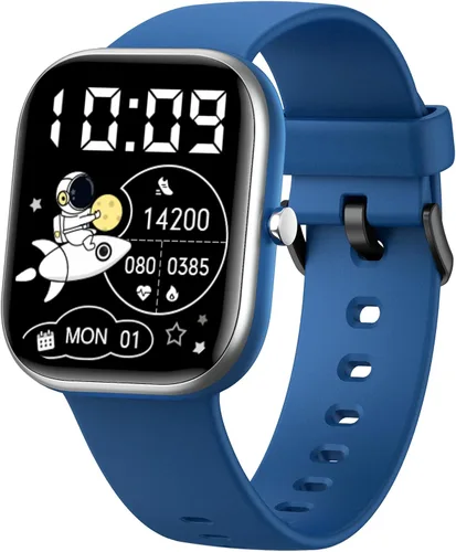 Vista 9 de Reloj inteligente para niños, rastreador de fitness, no necesita teléfono/aplicación, 19 modos deportivos, pantalla DIY de 1.5", impermeable IP68