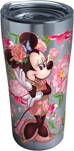 Vista 10 de Tervis Traveler - Vaso aislado de triple pared de Disney Minnie Mouse Neo chino floral y vaso de viaje mantiene las bebidas frías y calientes, 20