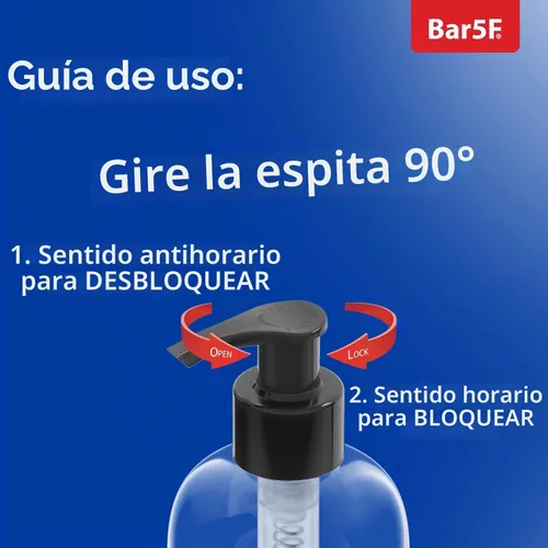 Vista 4 de Bar5F Dispensador de botellas con bomba vacía de 8.5 onzas, paquete de 2