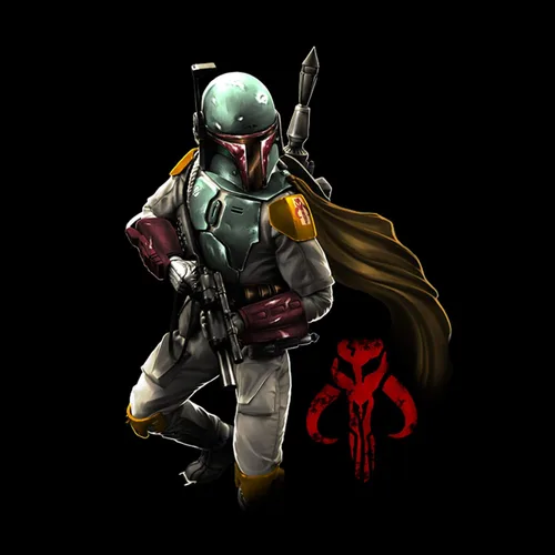 Vista 2 de STAR WARS Men's Mandalorian Warrior T-Shirt